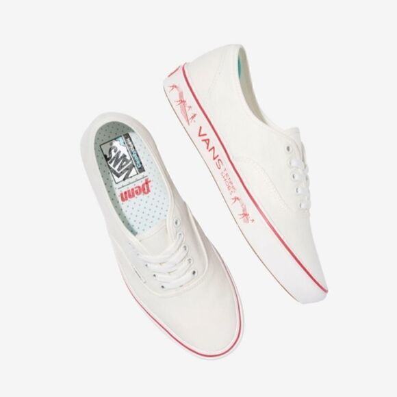 VN0A3WM748C Vans Comfycush Authent Blanc De Blanc/Red Men's - Women's - Picture 3 of 14